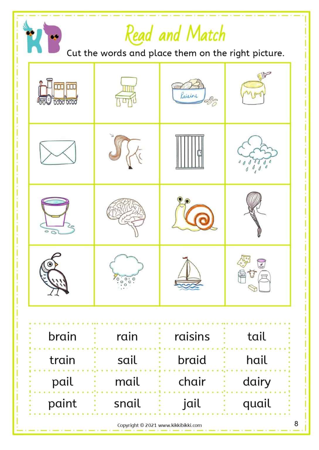 Developing 'ai' Sound Recognition Skills : FREE Printable