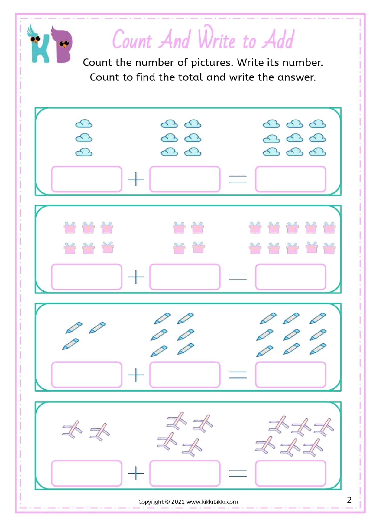 25+ ADDITION WORKSHEETS - KikkiBikki