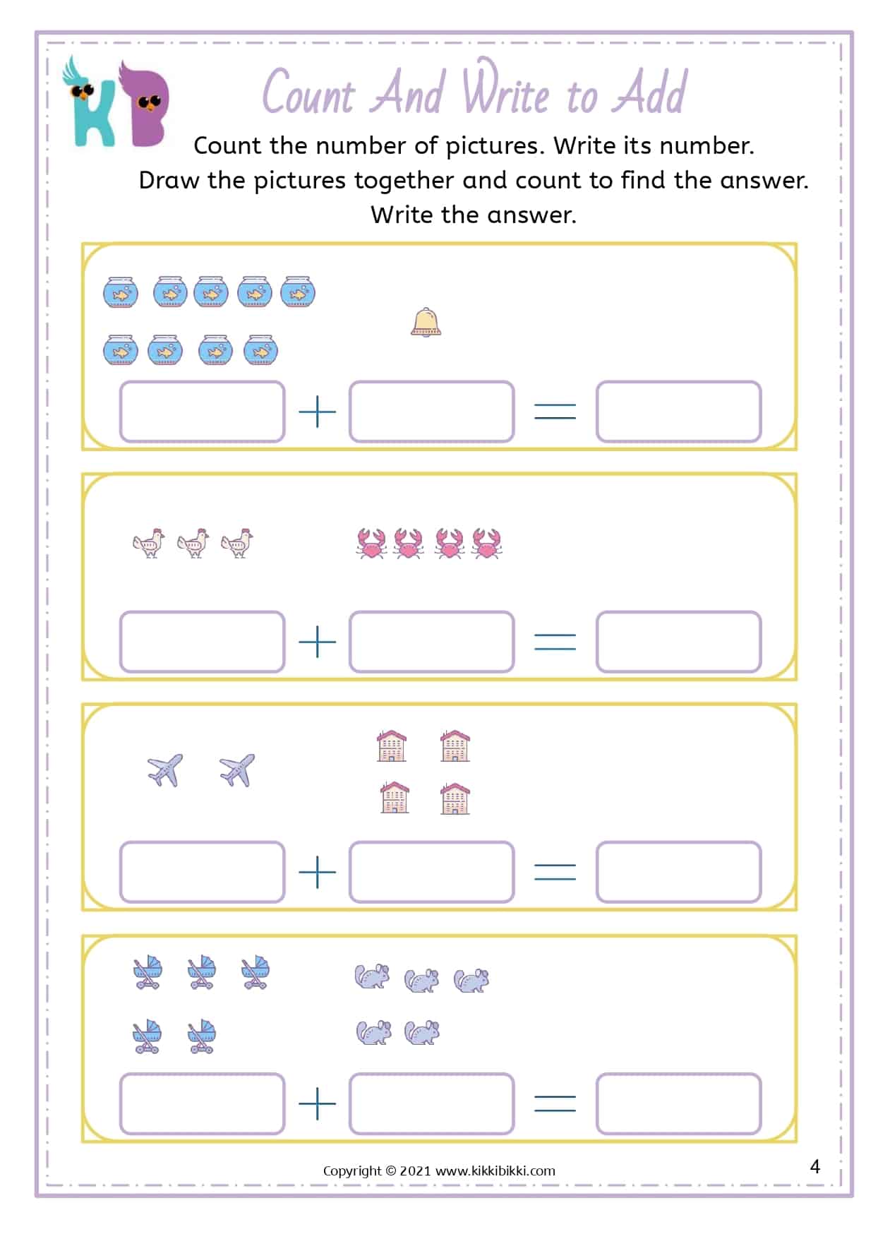 25+ ADDITION WORKSHEETS - KikkiBikki