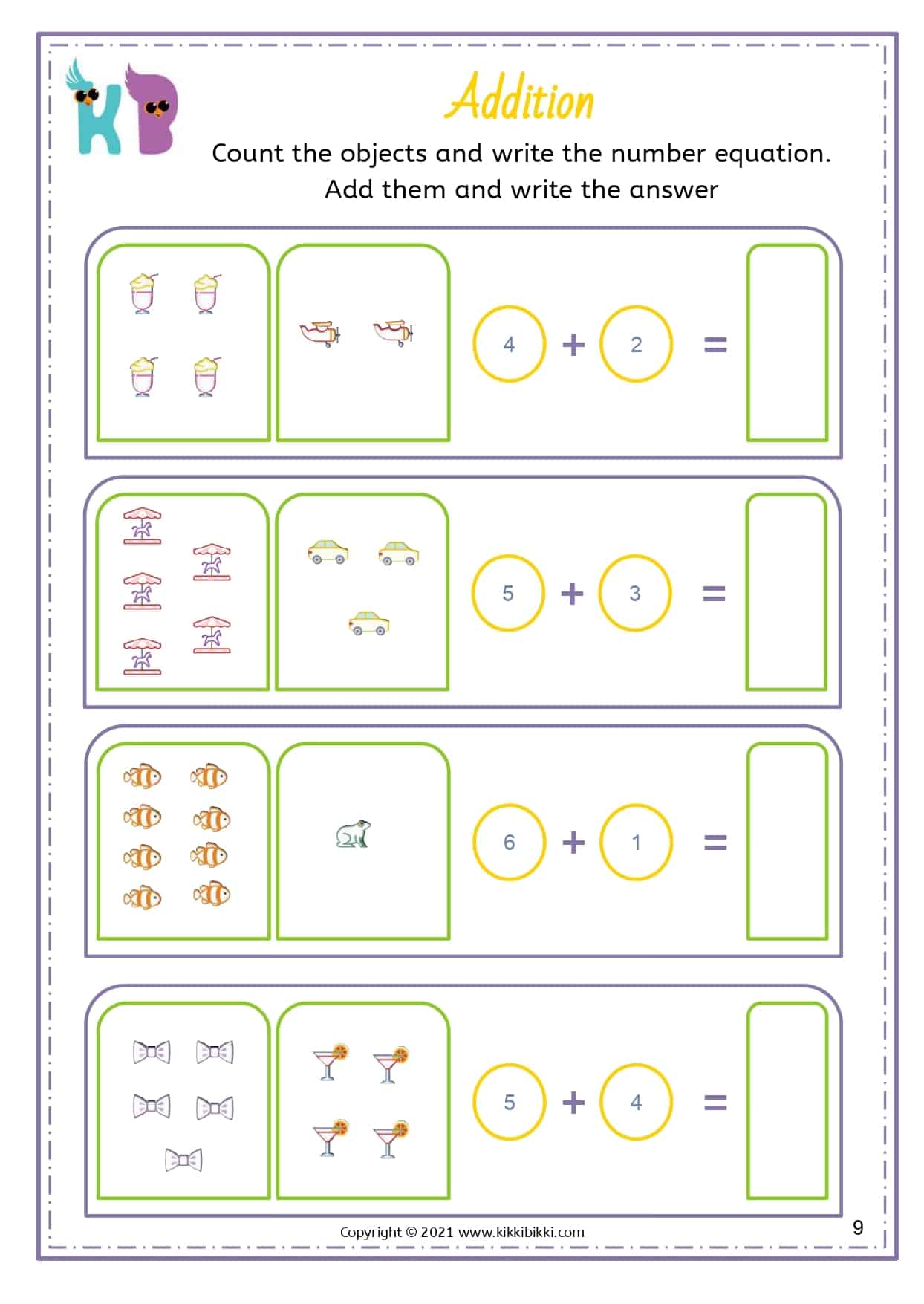 25+ ADDITION WORKSHEETS - KikkiBikki