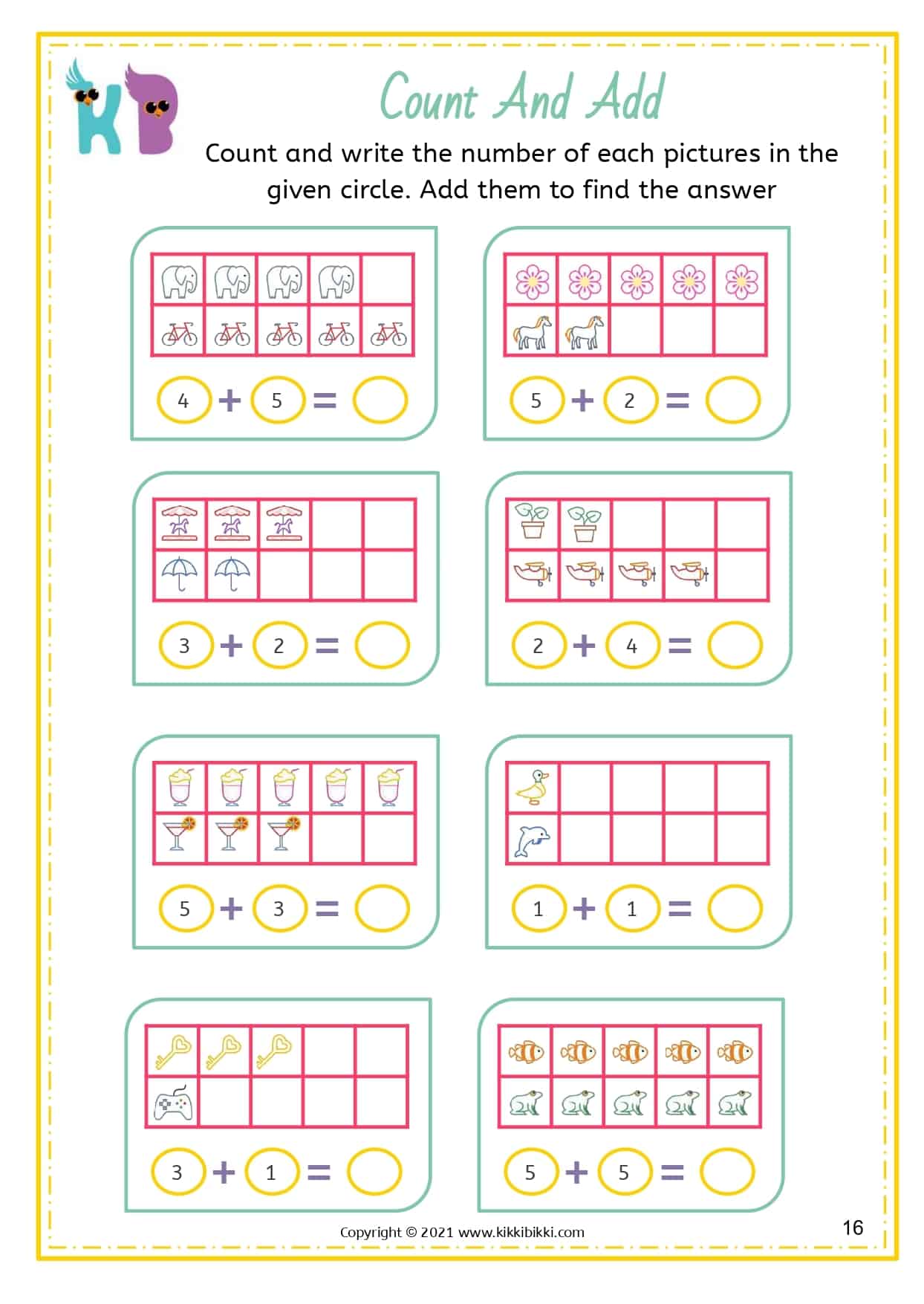 25+ ADDITION WORKSHEETS - KikkiBikki