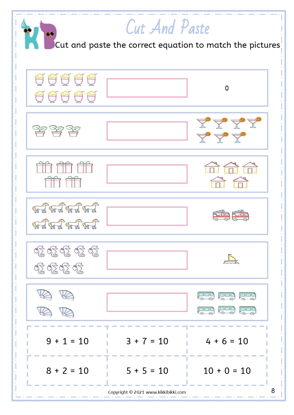 Balancing Equations Worksheet - KikkiBikki - Kindergartener Math