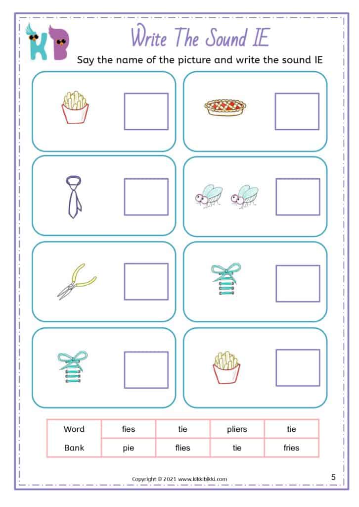 write-the-sound-ie-free-printable-worksheets-kikkibikki