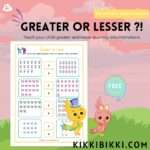 greater or lesser worksheets