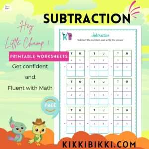 subtraction worksheets