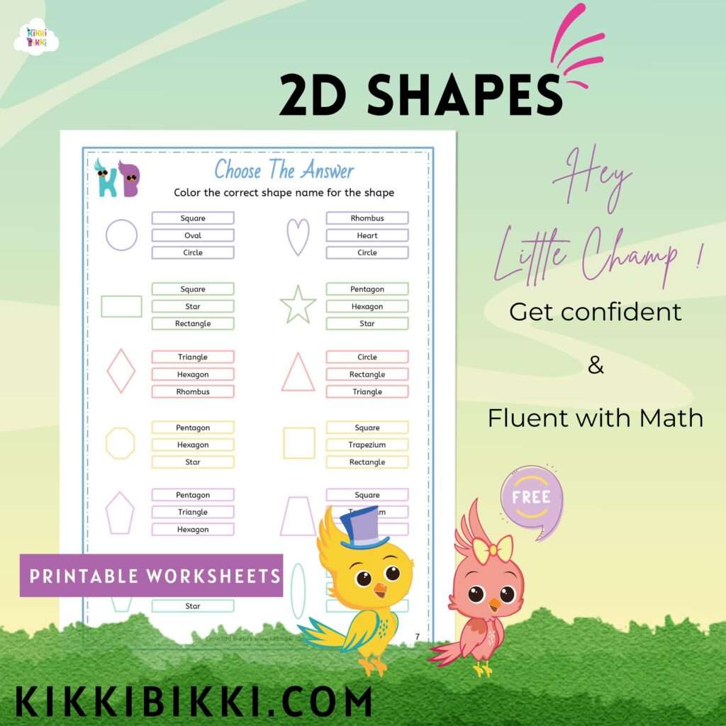 2d shapes worksheets