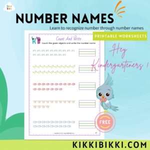 number names math worksheets