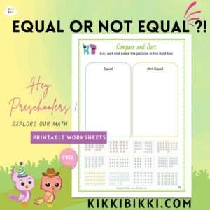 equal or not equal worksheet