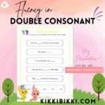 Fluency in double consonant - kindergarten worksheet