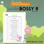 Fluency in Bossy R AR OR - kindergarten worksheets