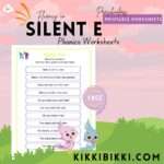 Fluency in Silent E-kindergarten worksheets