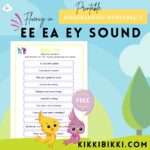 Fluency in EE EA EY Sound- kindergarten worksheets