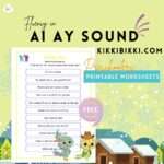 Fluency in AI AY Sound- kindergarten worksheets
