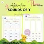 Alternative Sounds of Y- kindergarten worksheets