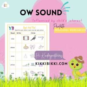 OW Sound - kindergarten worksheets