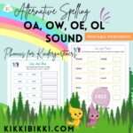 Alternative Spelling OA,OW,OE,OL Sound-kindergarten worksheets