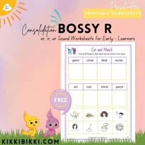Consolidation Bossy R ER IR UR - kindergarten worksheets