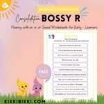 Consolidation Bossy R Fluency with ER IR UR - kindergarten worksheets