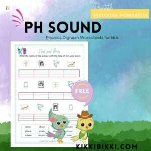 PH sound - kindergarten worksheets