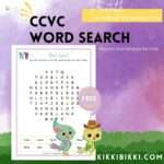 CCVC Word Search- kindergarten worksheets