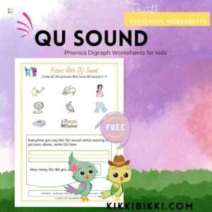 QU sound - kindergarten worksheets