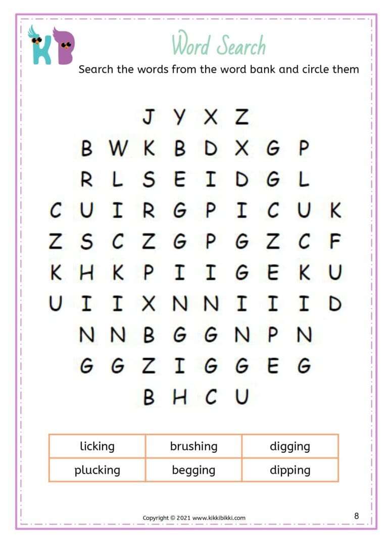 65.2))) KBEHFP5B _ Word Search _ Adding Suffix _ ING