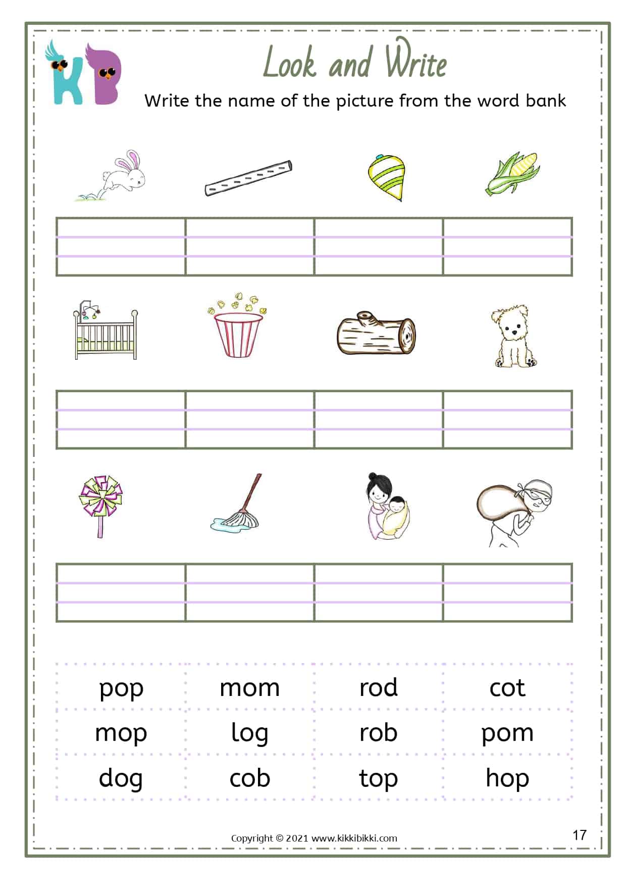 CVC Short o Words Worksheets - Free Phonics Printable