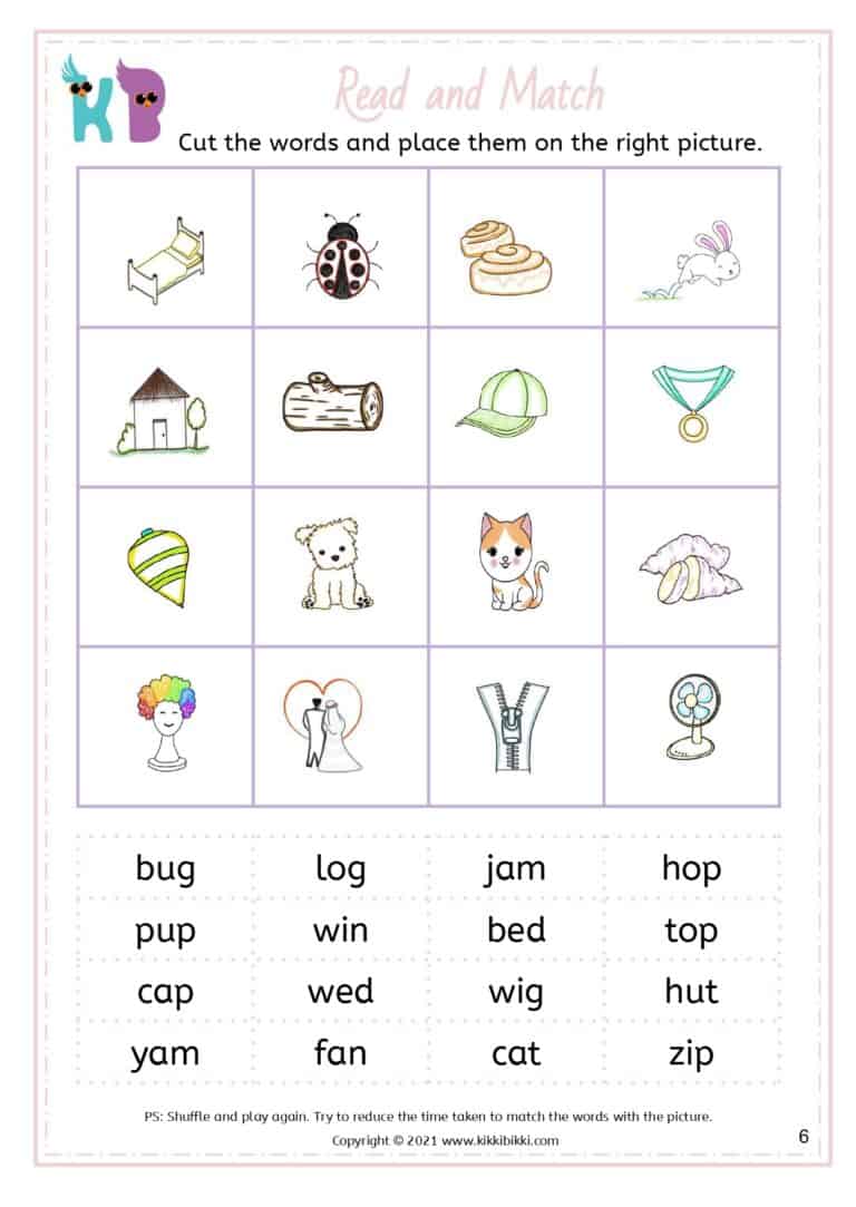 CVC Worksheets for Kindergarten - Free Printable - KikkiBikki