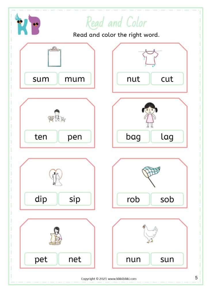 Printable CVC Words