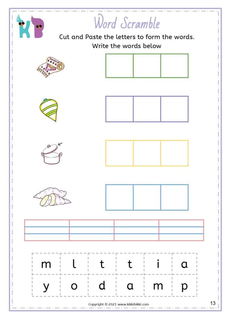 CVC Words for Kindergarten