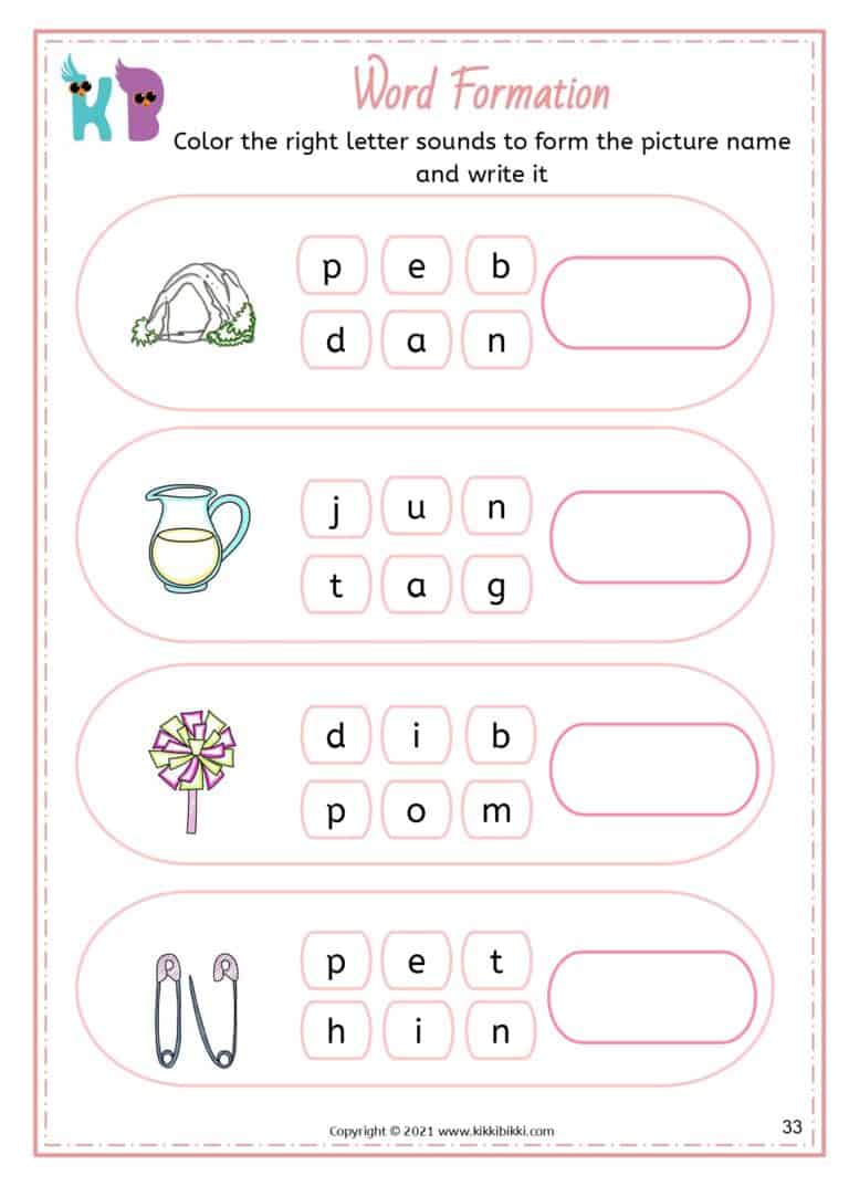 CVC Phonics Sheets Worksheets