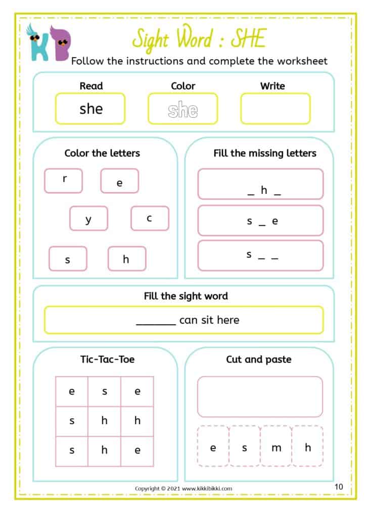 Write CVC Words Worksheet