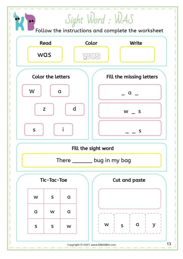 Printable CVC Worksheet