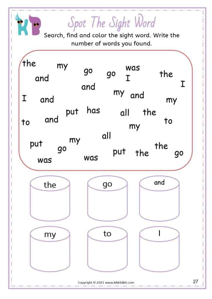Find and Write CVC Words Worksheet