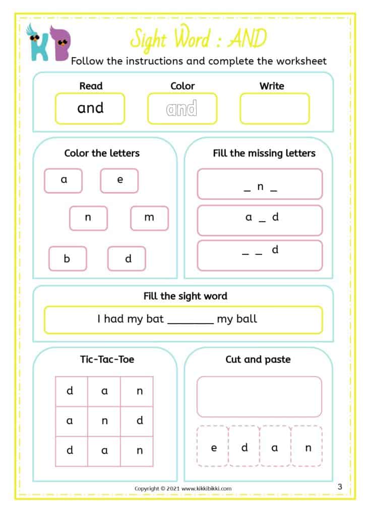 Preschool CVC Activity Sheets