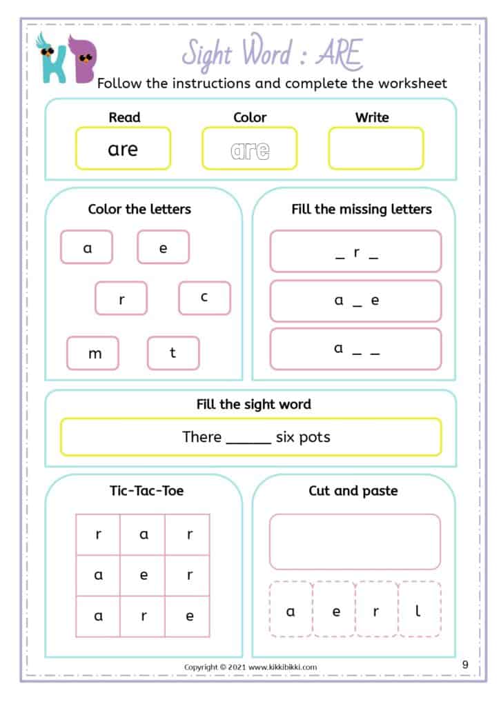 Fun and Free CVC Activity Sheets