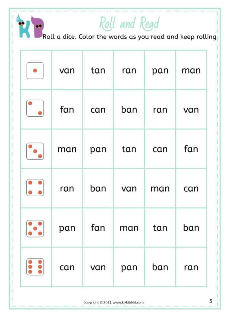 An Word Family Poster Worksheets