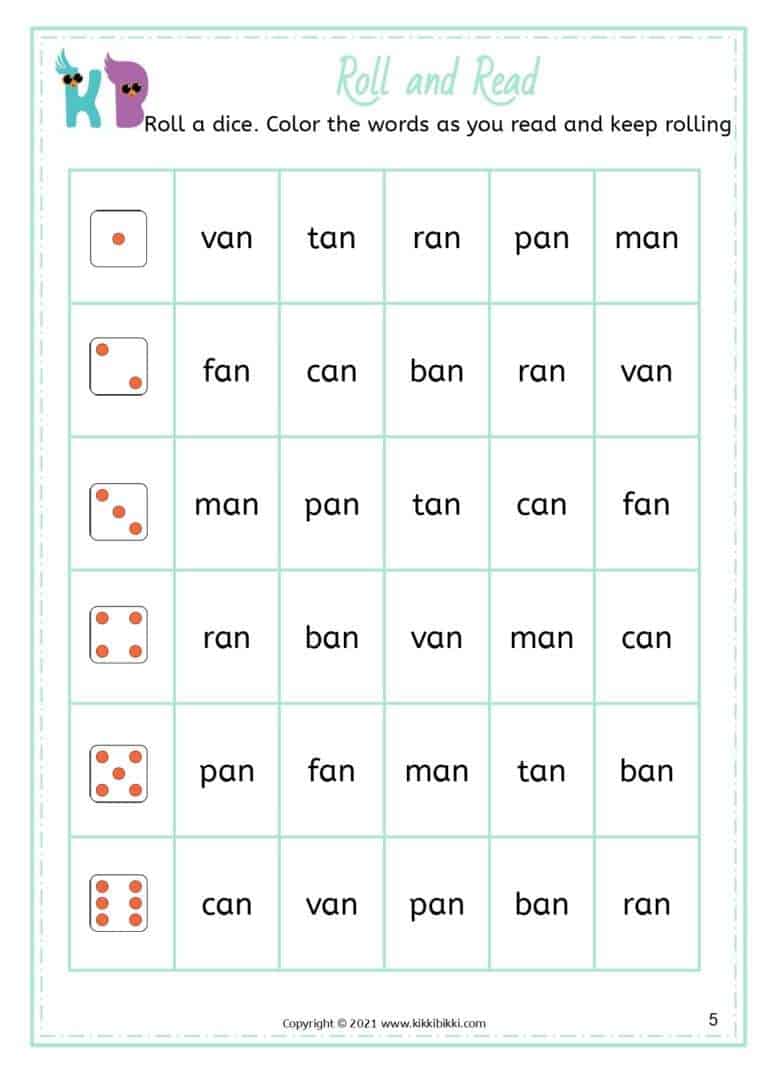 An Word Family Poster Worksheets