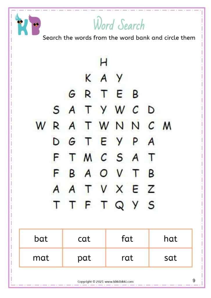 KikkiBikki-CVC-AT-Family-Free-Printable-Worksheets