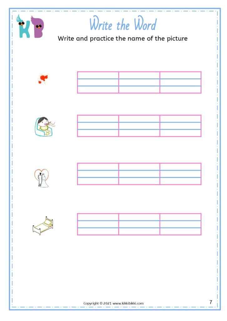 Engaging CVC Short E -ed Words in English Worksheets