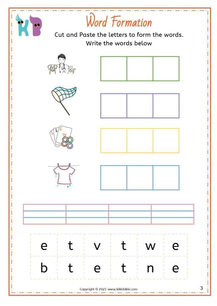 Engaging CVC Short E -et Words in English Worksheets