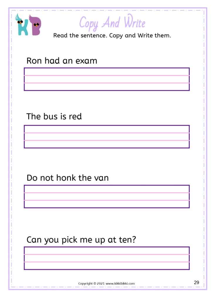 CVC Word Family Worksheets