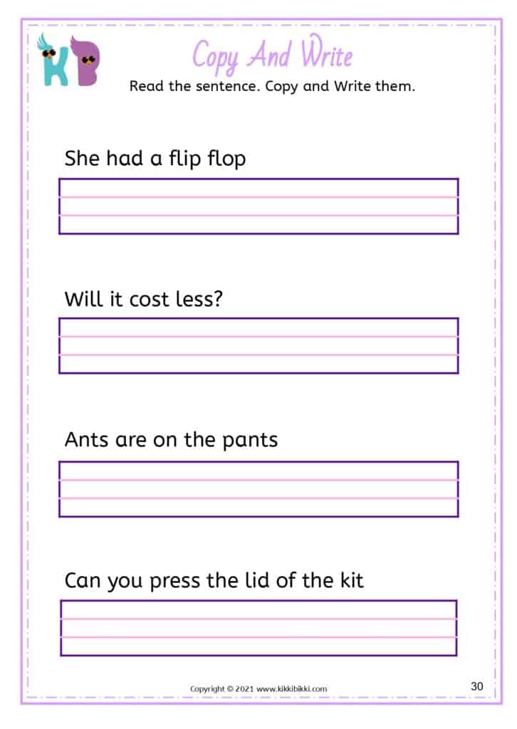 Printable CVC Worksheets