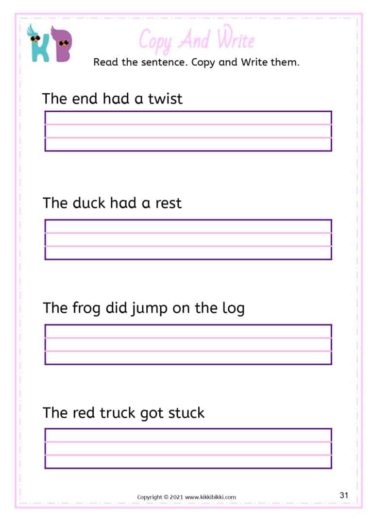 CVC Activities Worksheets