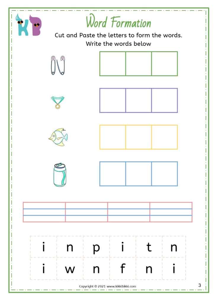 CVC worksheets free download