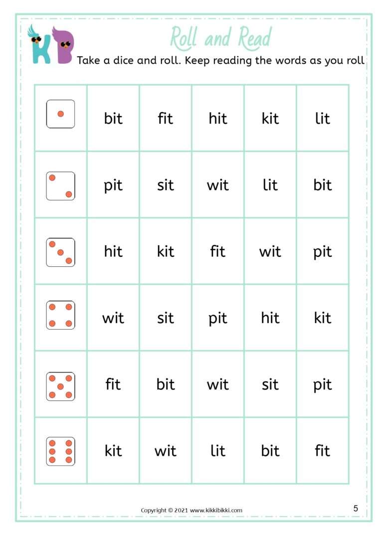 CVC Short I -it Spelling Fun Worksheets