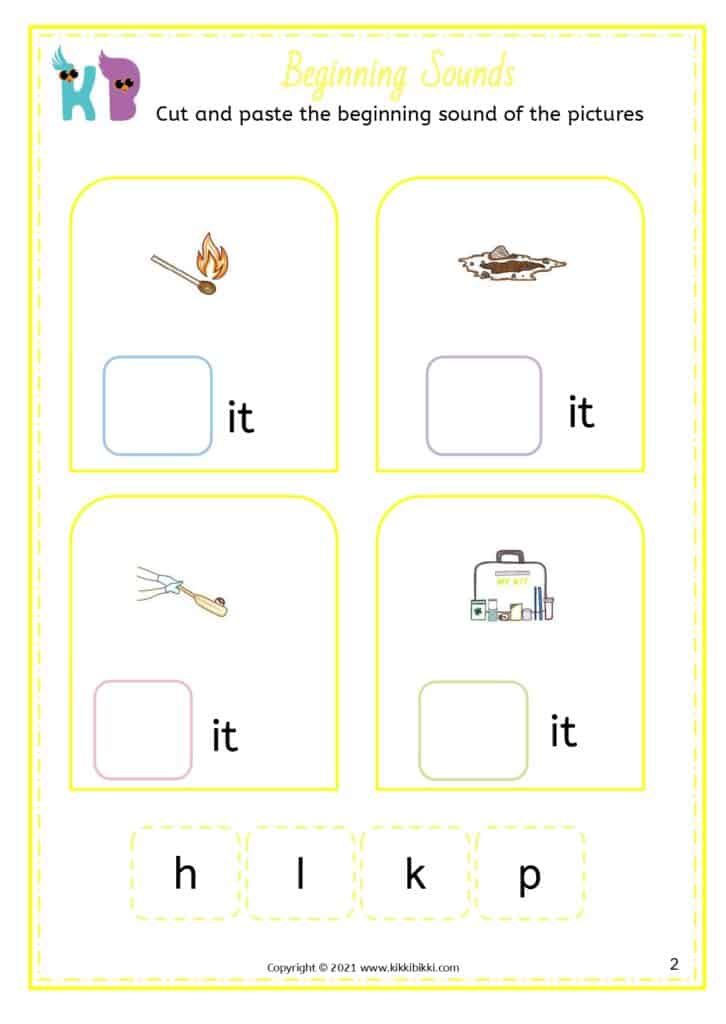 CVC Short I -it Family Words Worksheets