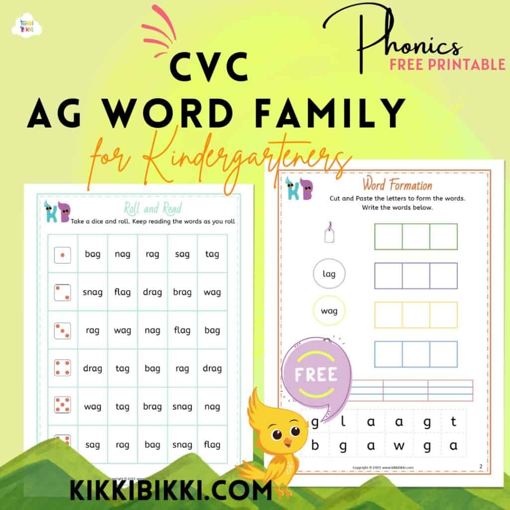 CVC - ag Phonics Worksheets