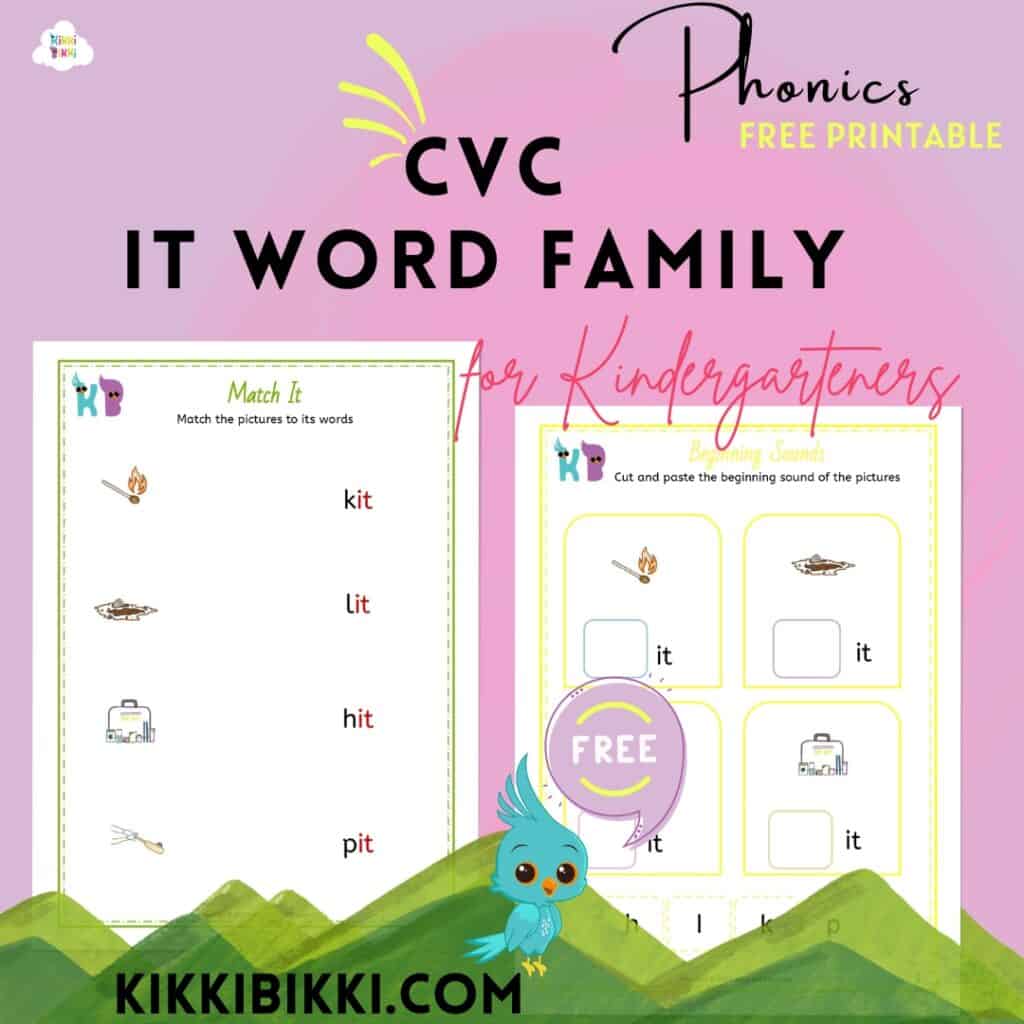 CVC Short I -it Worksheets