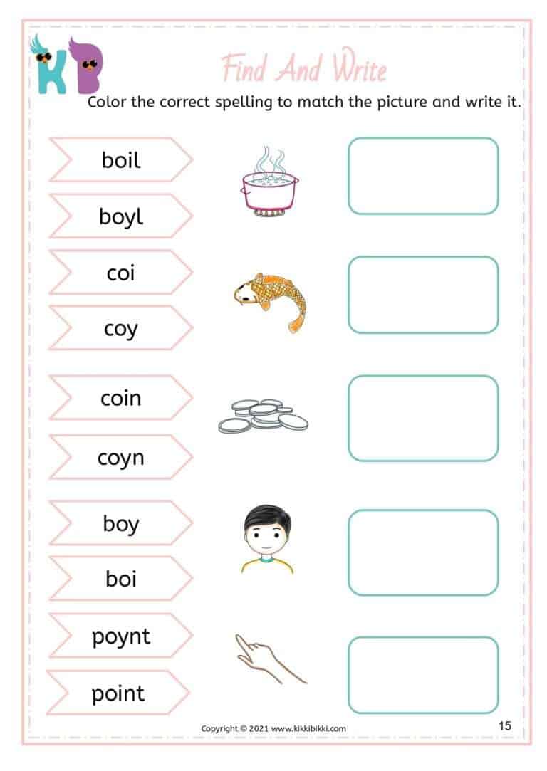 Diphthongs Sound Match